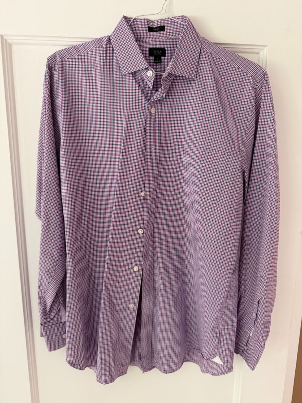 J. Crew - Ludlow Dress Shirt 120s 2-Ply - Purple Check - Size M